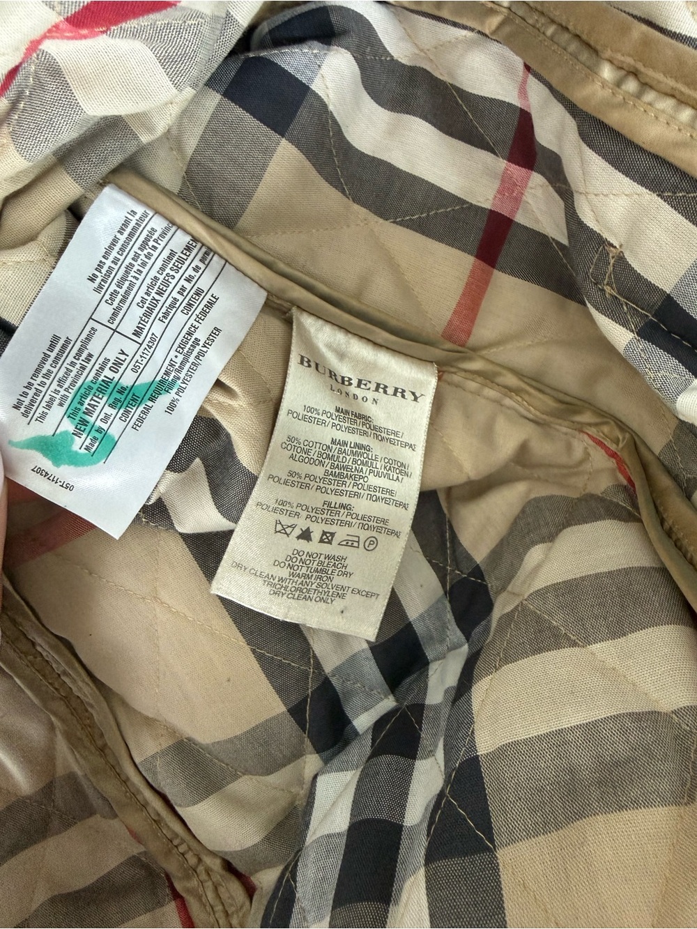 Burberry Quilted Tan Beige Snap-Front Jacket - Picture 11 of 11